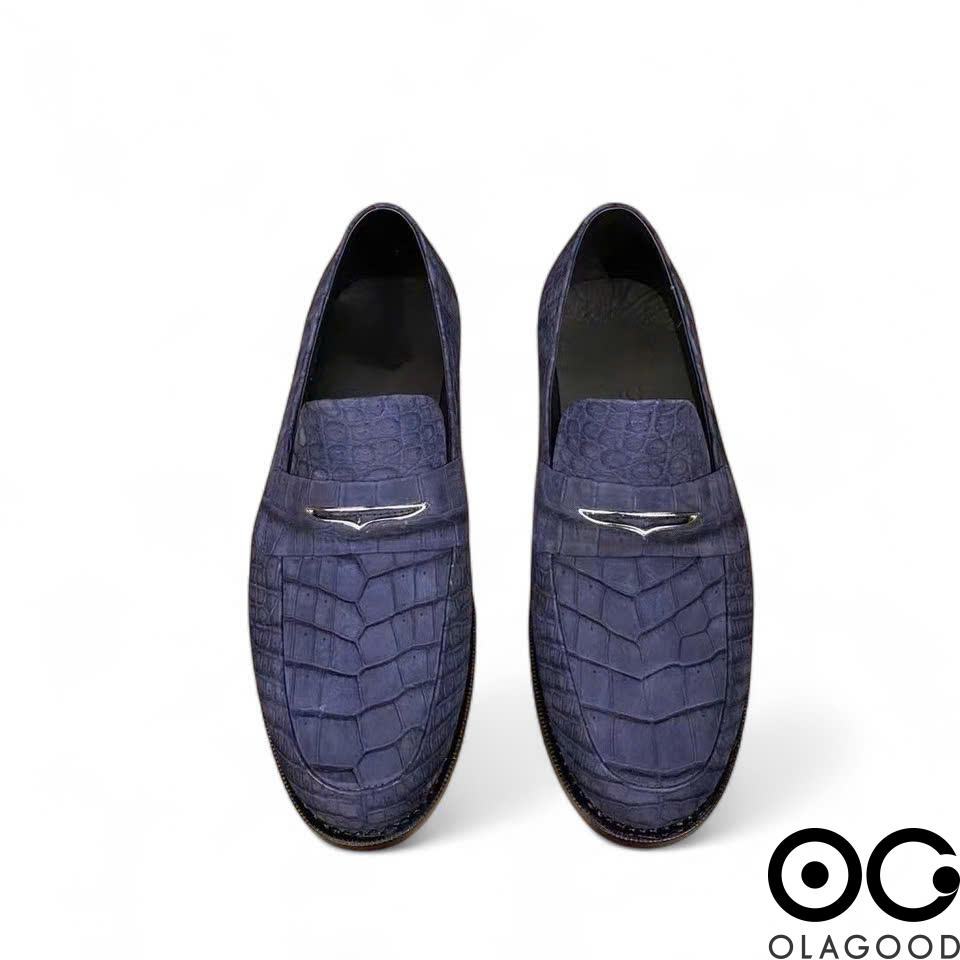 Giày lười nam da cá sấu Nubuck - GGY0112S - Hình ảnh 4