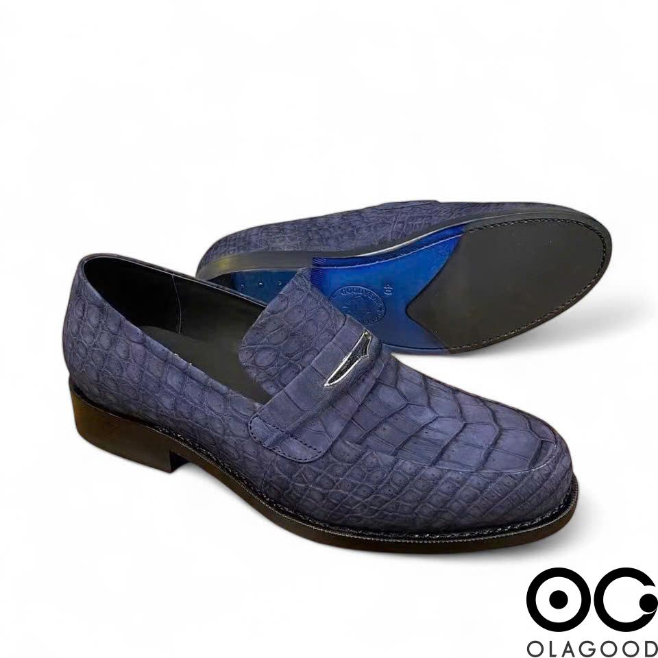 Giày lười nam da cá sấu Nubuck - GGY0112S - Hình ảnh 5