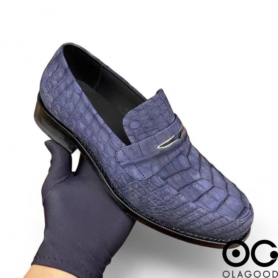 Giày lười nam da cá sấu Nubuck - GGY0112S - Hình ảnh 6