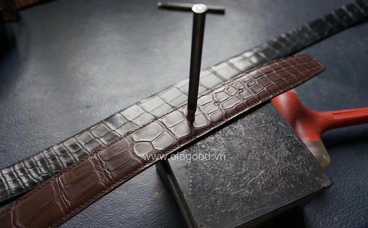 Thắt lưng nam da cá sấu Mỹ cao cấp - TLN0115S - Hình ảnh 8
