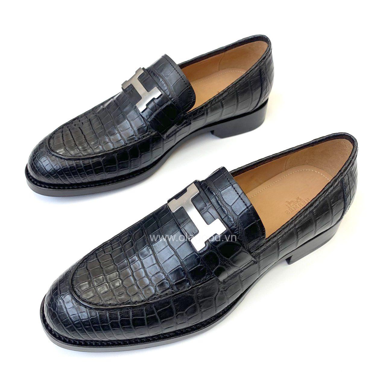 Giày nam da cá sấu Mỹ - Giày goodyear handmade - GGY0116S