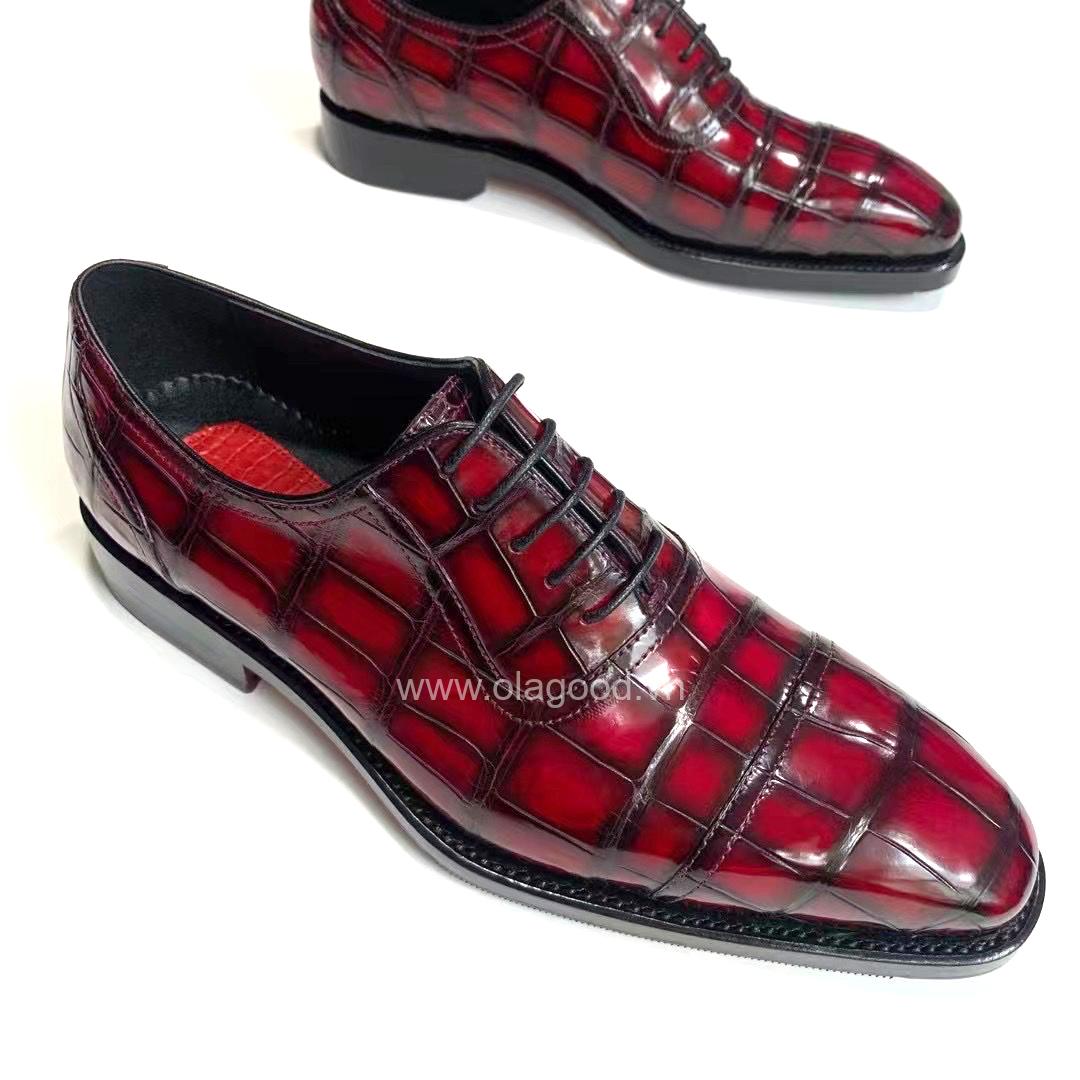 Giày nam goodyear handmade da cá sấu - GGP0110S - Hình ảnh 6