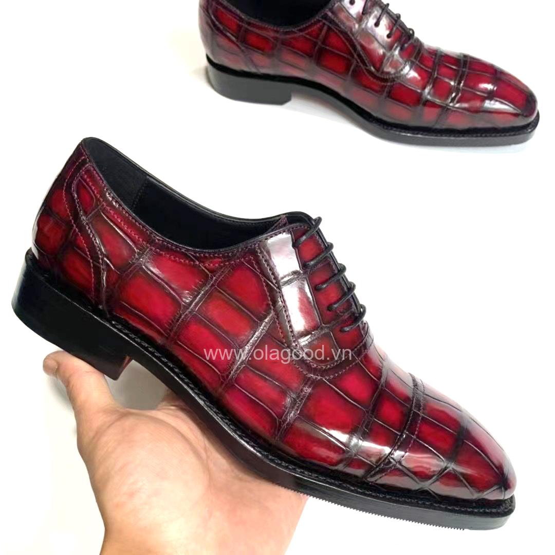 Giày nam goodyear handmade da cá sấu - GGP0110S - Hình ảnh 7