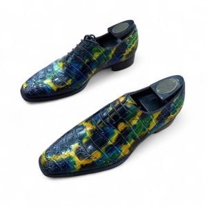 Giày patina da cá sấu nam - Giày goodyear handmade - GGP019S