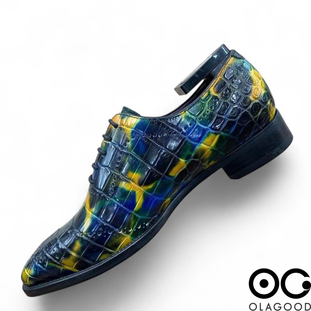 Giày patina da cá sấu nam - Giày goodyear handmade - GGP019S - Hình ảnh 6