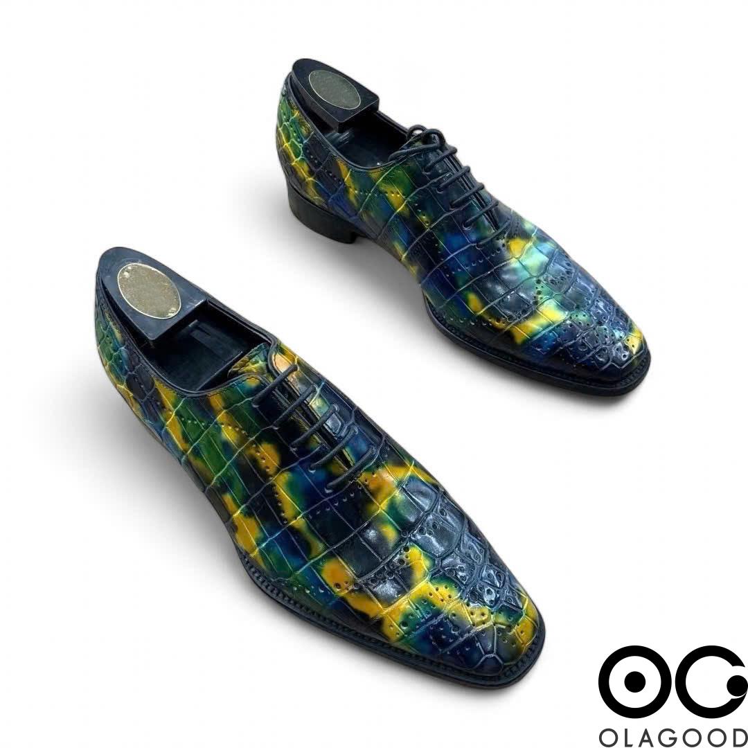 Giày patina da cá sấu nam - Giày goodyear handmade - GGP019S - Hình ảnh 3