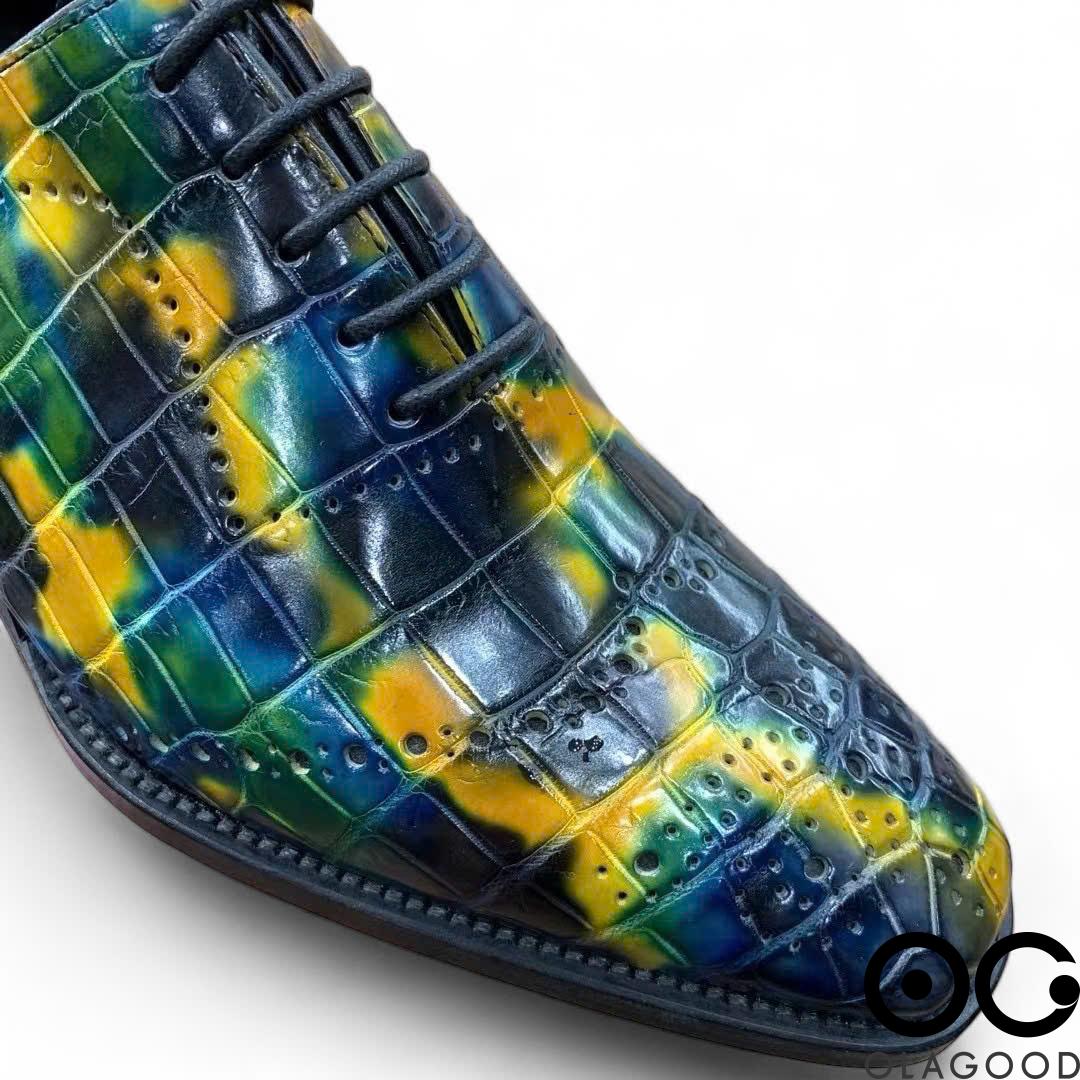 Giày patina da cá sấu nam - Giày goodyear handmade - GGP019S - Hình ảnh 8