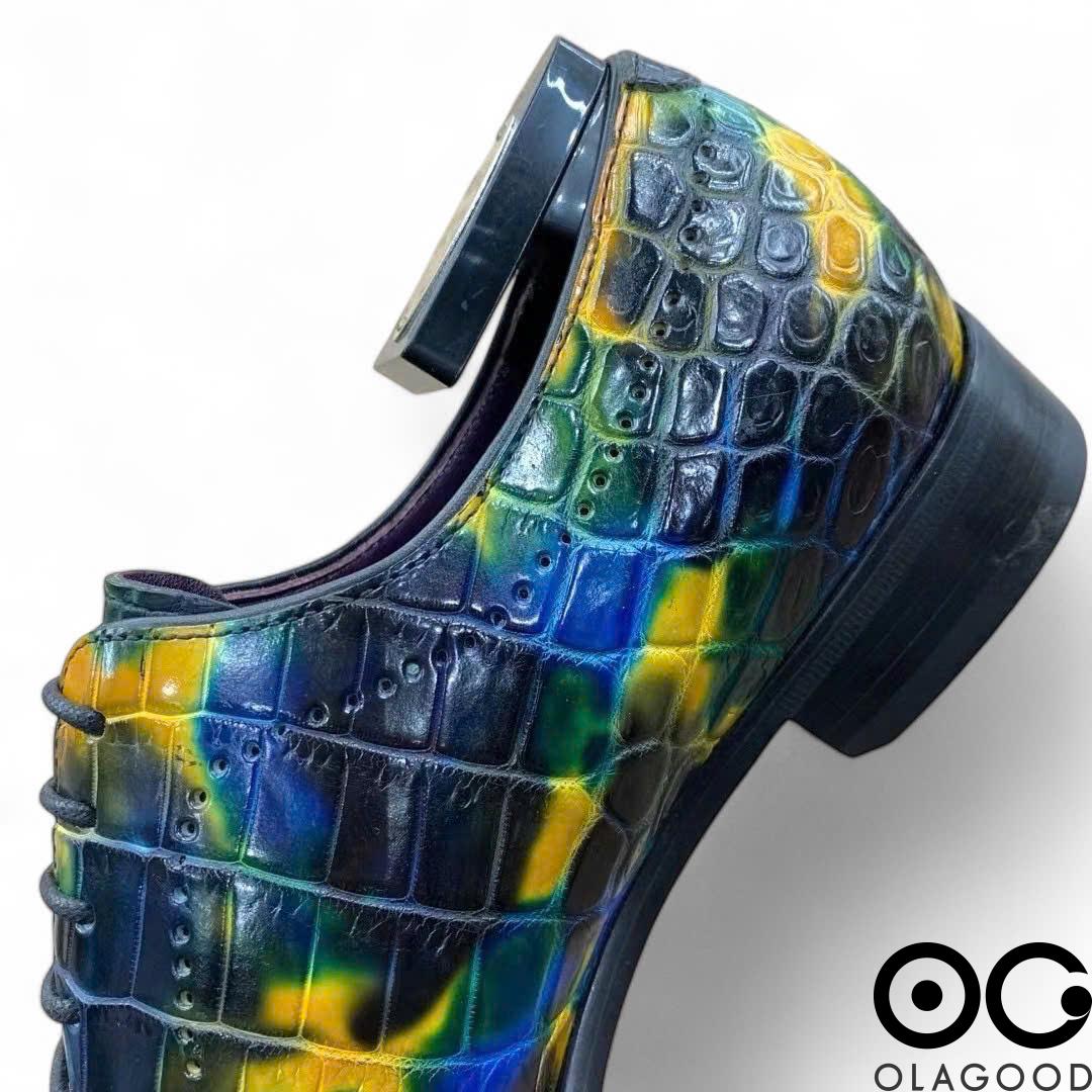 Giày patina da cá sấu nam - Giày goodyear handmade - GGP019S - Hình ảnh 9
