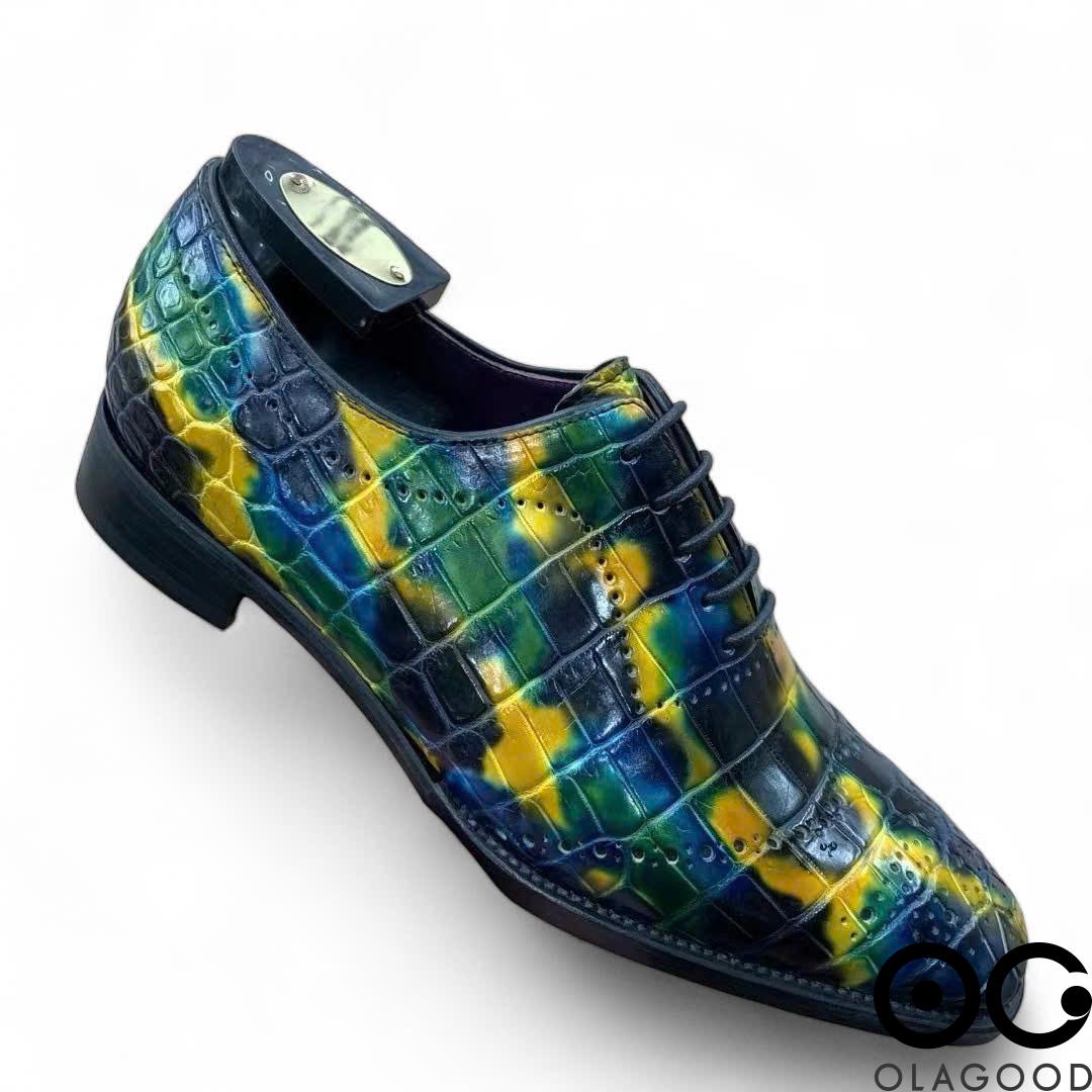 Giày patina da cá sấu nam - Giày goodyear handmade - GGP019S - Hình ảnh 5