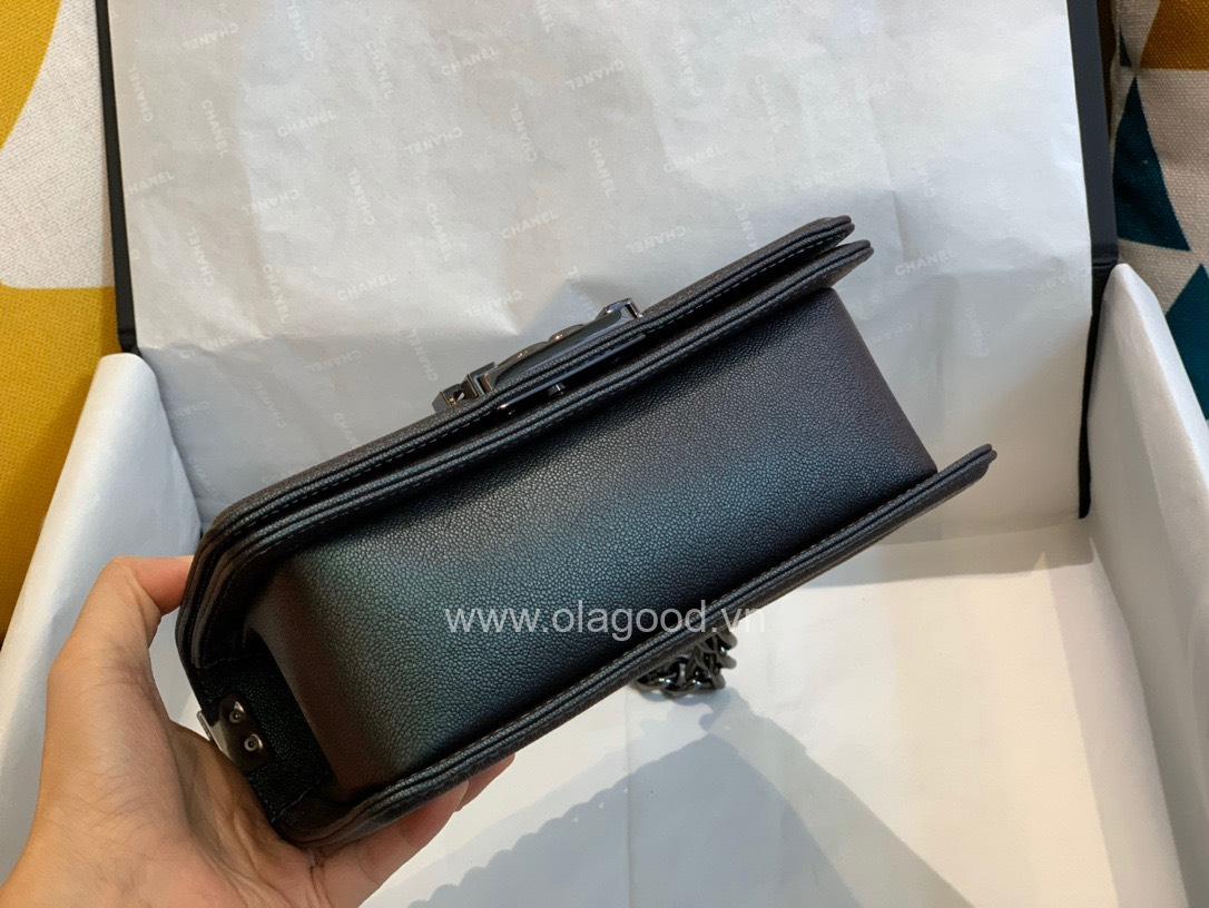 Chanel Boy size 20 màu đen khóa đen - CNB023 - Hình ảnh 7