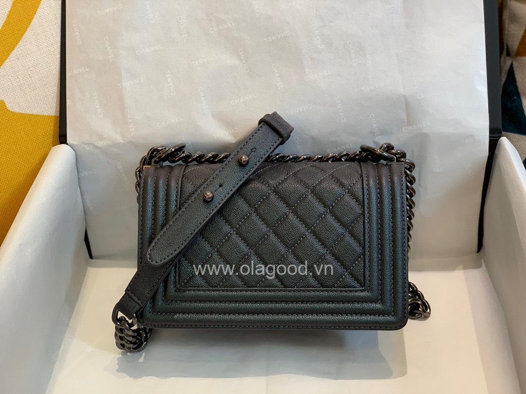 Chanel Boy size 20 màu đen khóa đen - CNB023 - Hình ảnh 3
