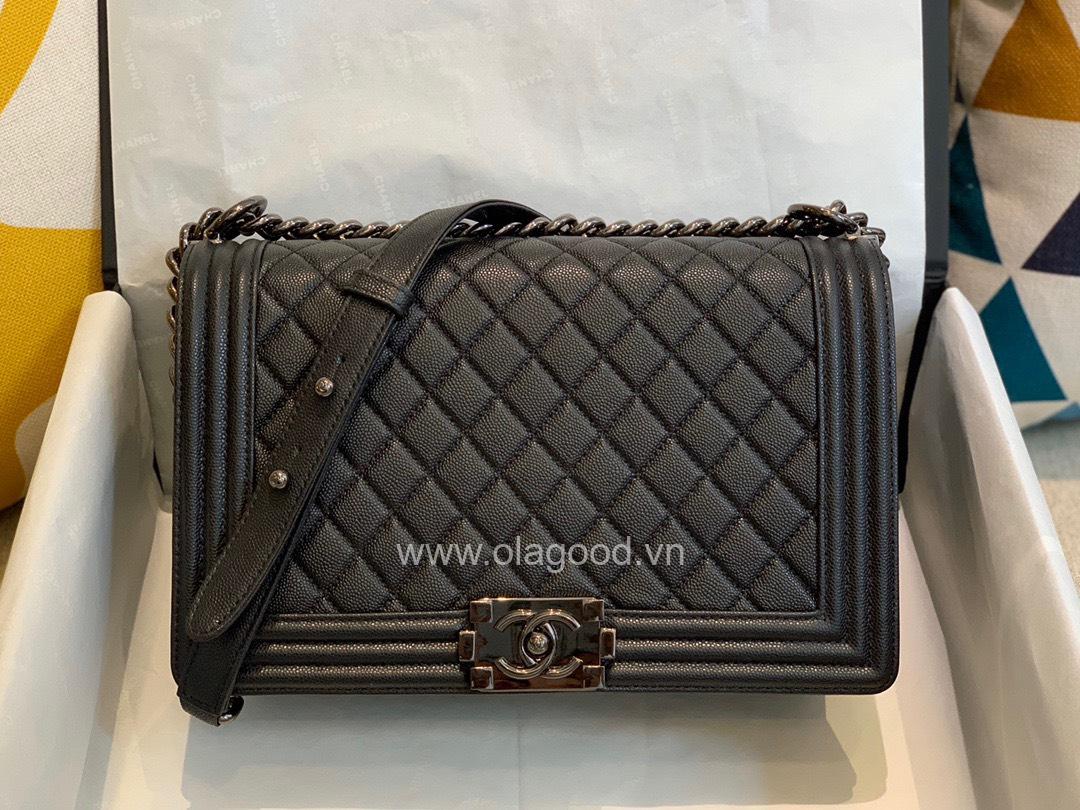 Chanel Boy size 28 màu đen - CNB029