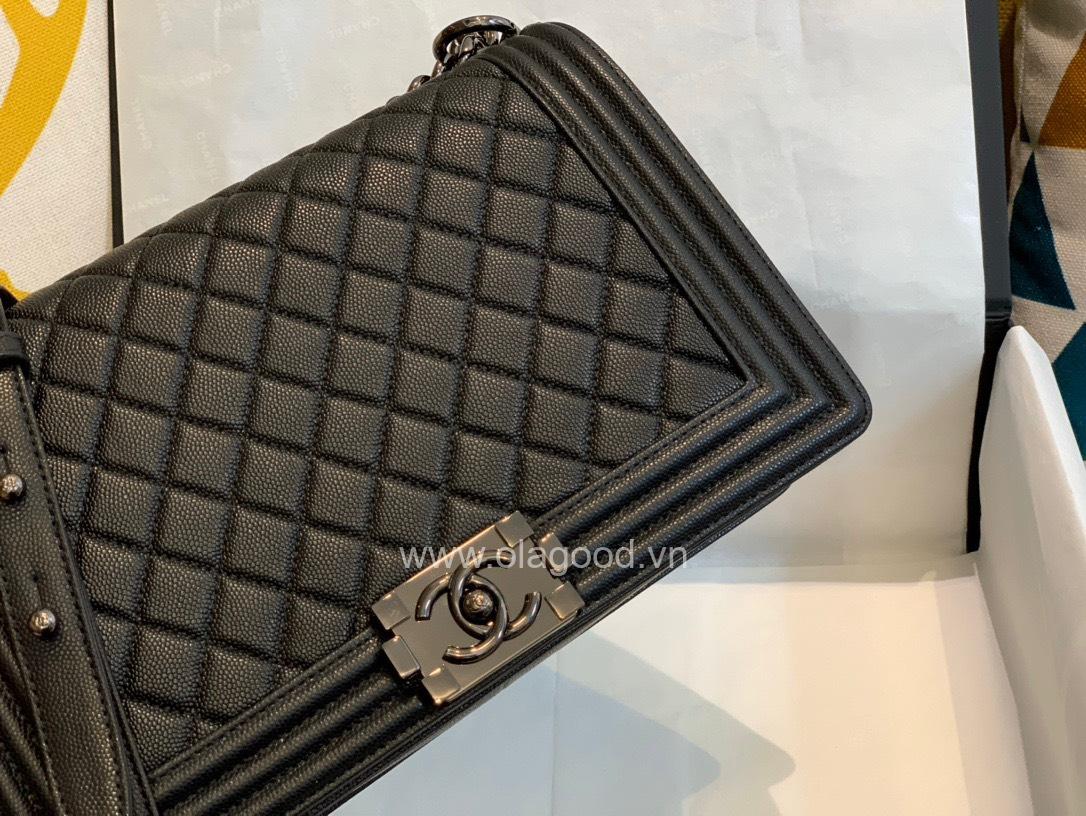 Chanel Boy size 28 màu đen - CNB029 - Hình ảnh 4