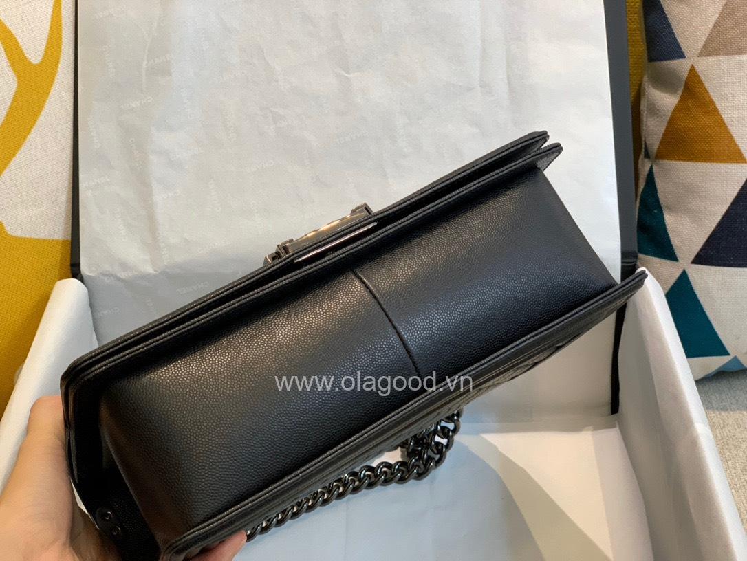 Chanel Boy size 28 màu đen - CNB029 - Hình ảnh 5