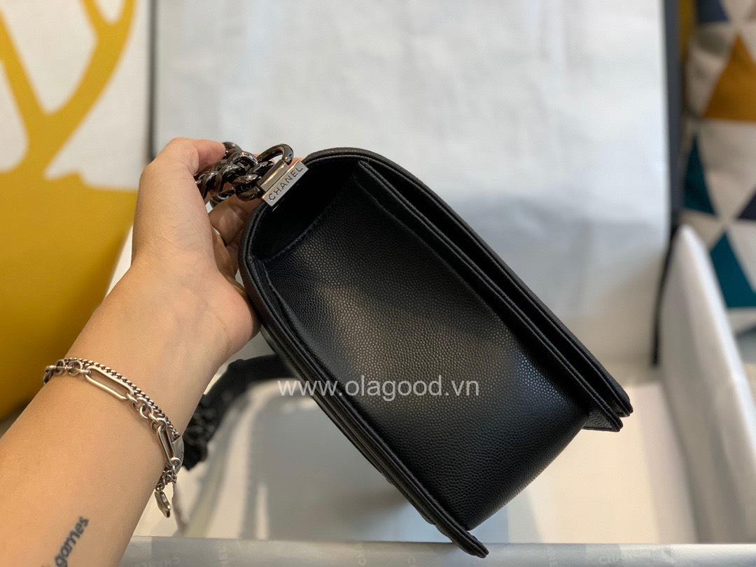 Chanel Boy size 28 màu đen - CNB029 - Hình ảnh 6