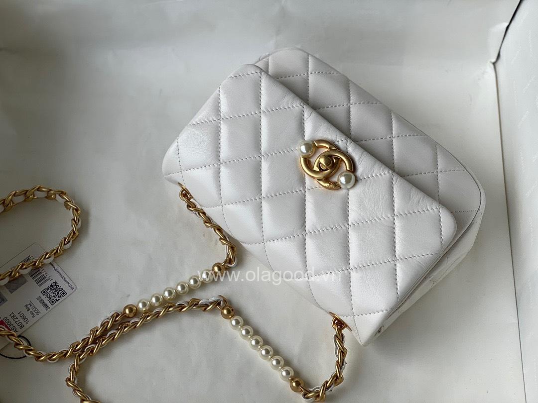 Túi xách Chanel Small flap bag ngọc trai - CNSL021 - Hình ảnh 7