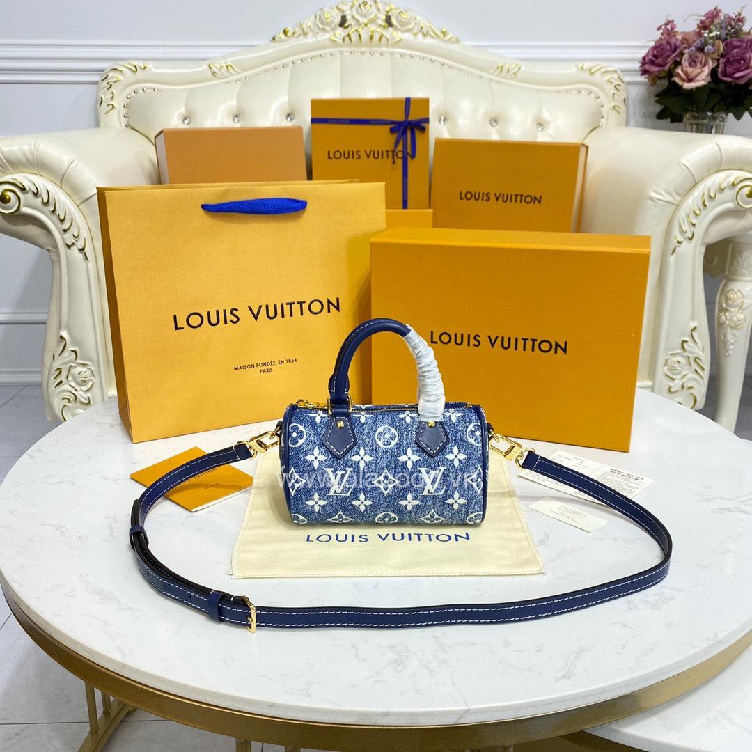 Túi xách LV Louis Vuitton Nano Speedy blue - LVNS022