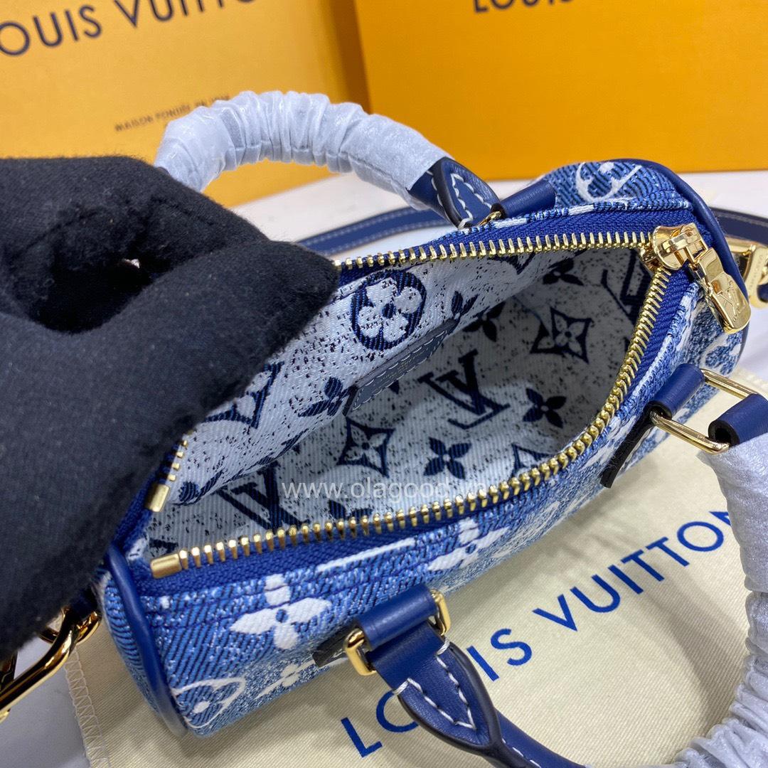 Túi xách LV Louis Vuitton Nano Speedy blue - LVNS022 - Hình ảnh 13
