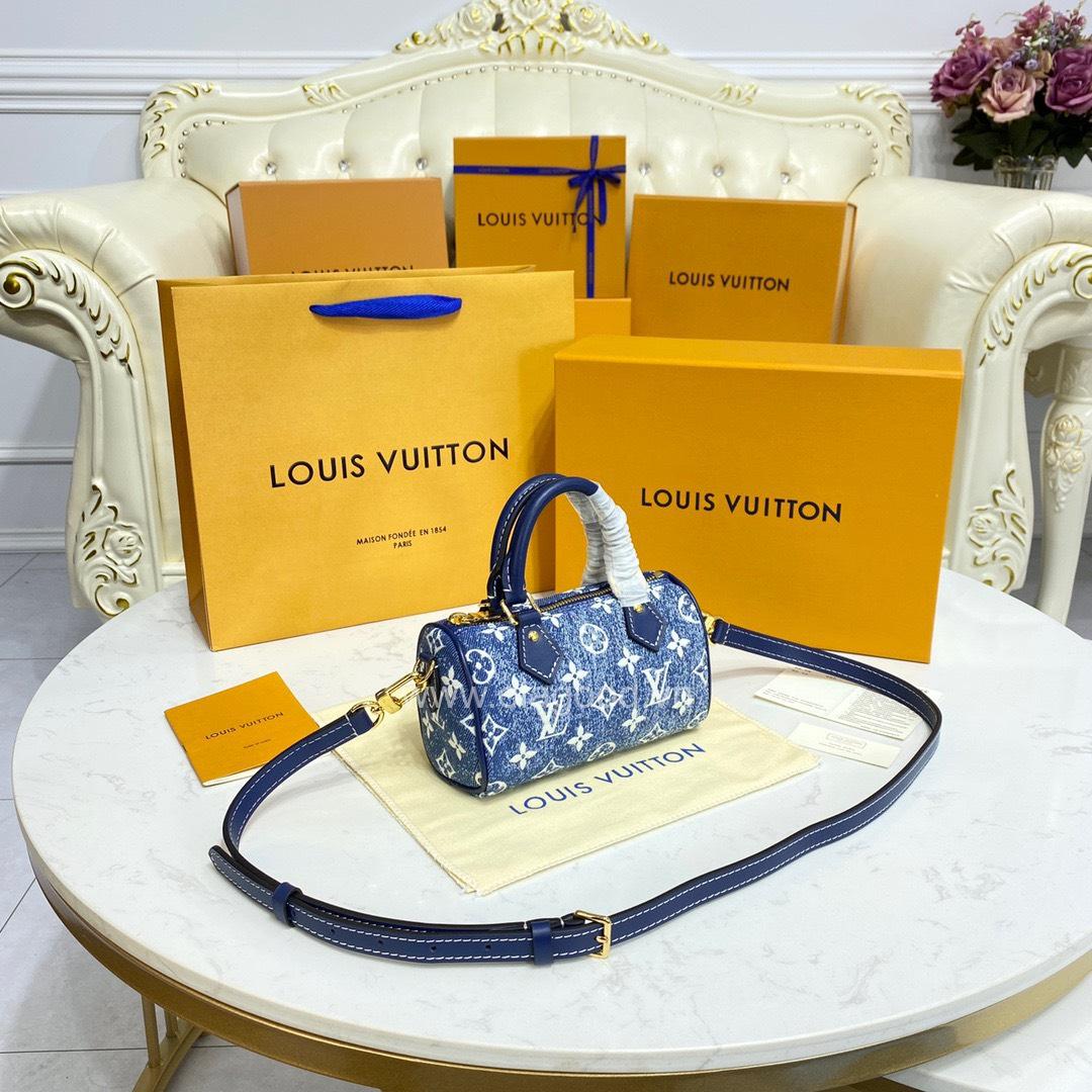 Túi xách LV Louis Vuitton Nano Speedy blue - LVNS022 - Hình ảnh 2