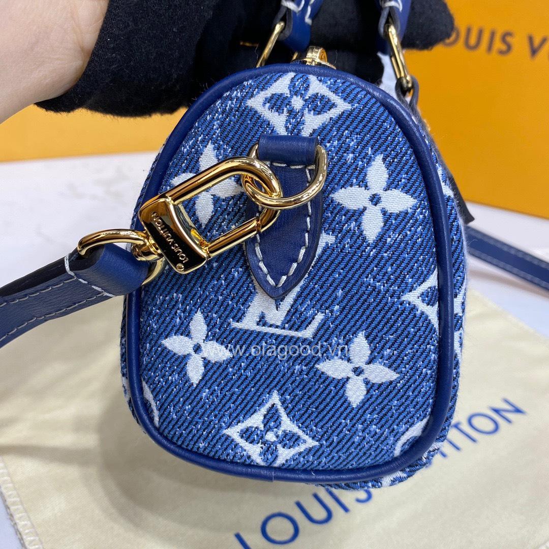 Túi xách LV Louis Vuitton Nano Speedy blue - LVNS022 - Hình ảnh 4