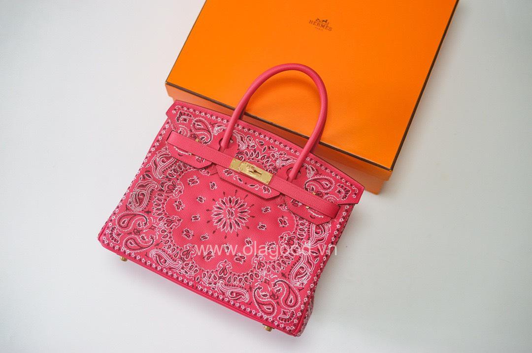 Túi Xách Hermes Birkin 30 Thêu Bạch Kim - HBT023 - Hình ảnh 4