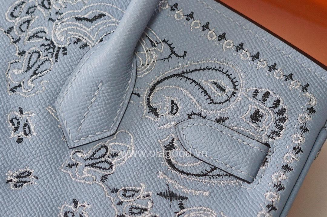 Túi Xách Hermes Birkin 30 Thêu Bạch Kim - HBT023 - Hình ảnh 9