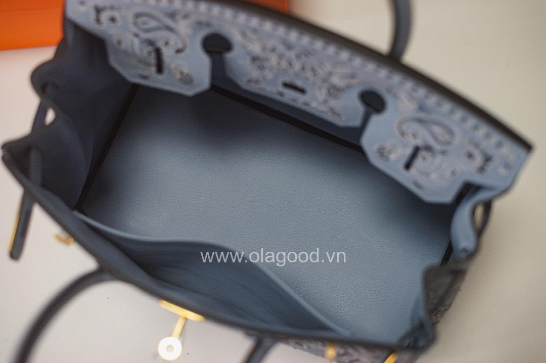 Túi Xách Hermes Birkin 30 Thêu Bạch Kim - HBT023 - Hình ảnh 14