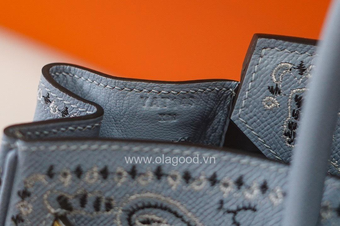 Túi Xách Hermes Birkin 30 Thêu Bạch Kim - HBT023 - Hình ảnh 15
