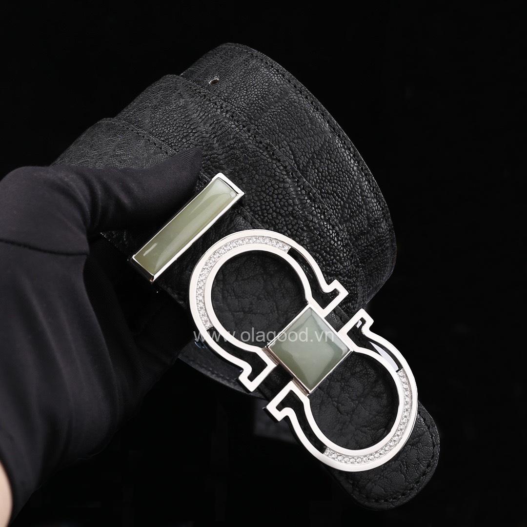 Dây nịt da voi nam - Khóa bạc Ý 925 - TL016V - Hình ảnh 3