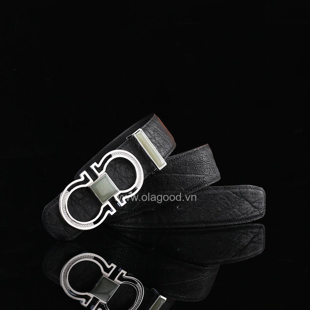 Dây nịt da voi nam - Khóa bạc Ý 925 - TL016V
