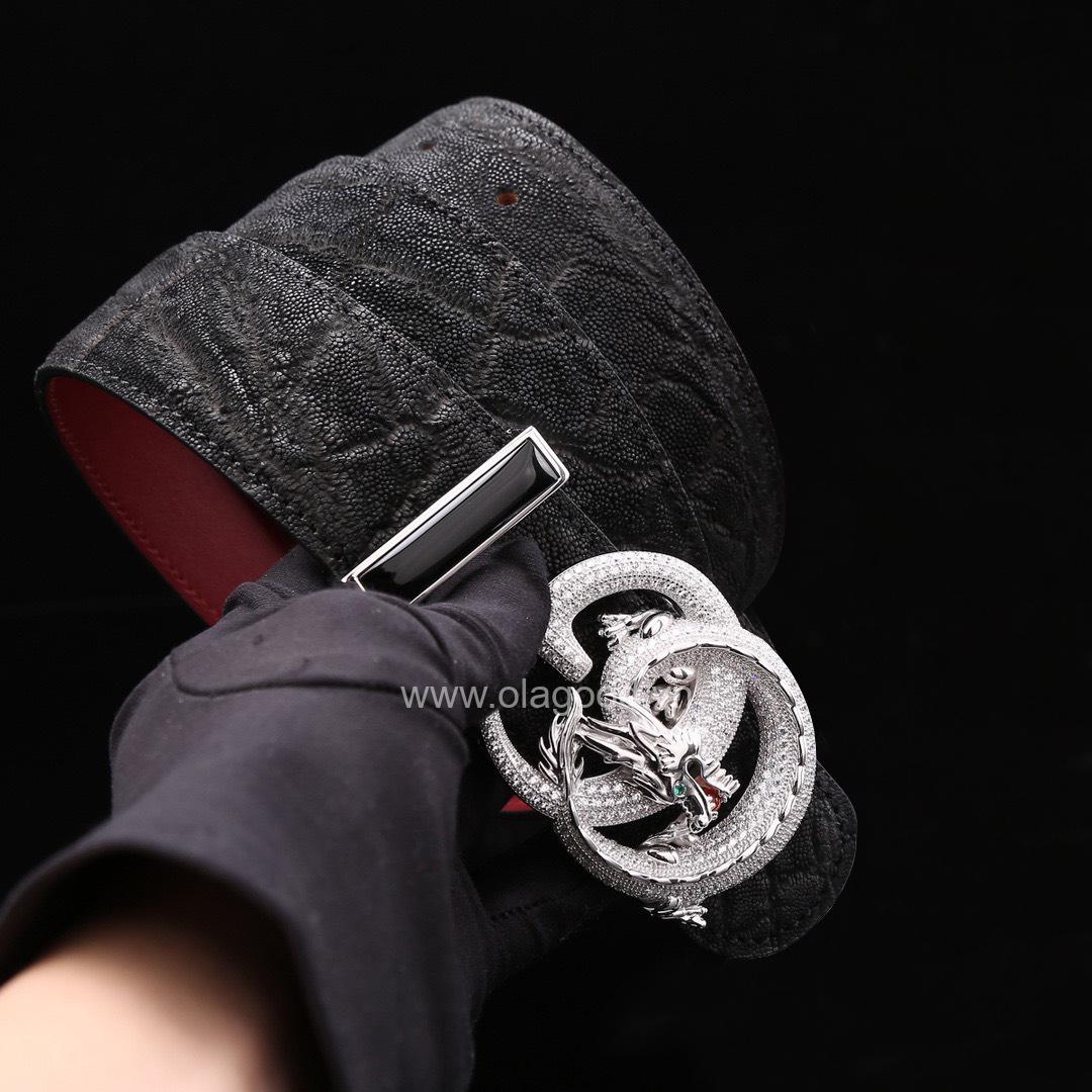 Dây nịt nam da voi - Khóa bạc Ý 925 - TL015V - Hình ảnh 3