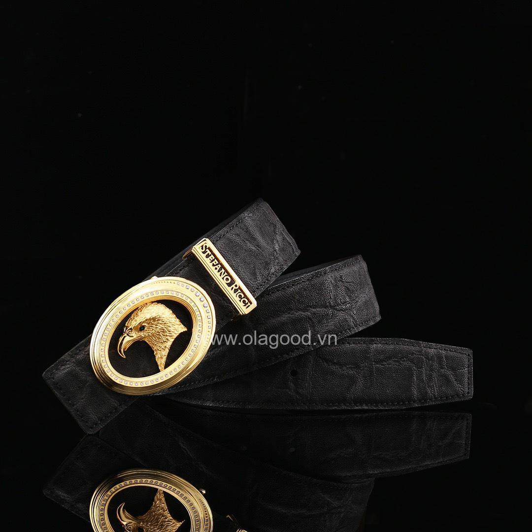 Dây nịt nam da voi cao cấp - Khóa mạ vàng 24K - TL0110V