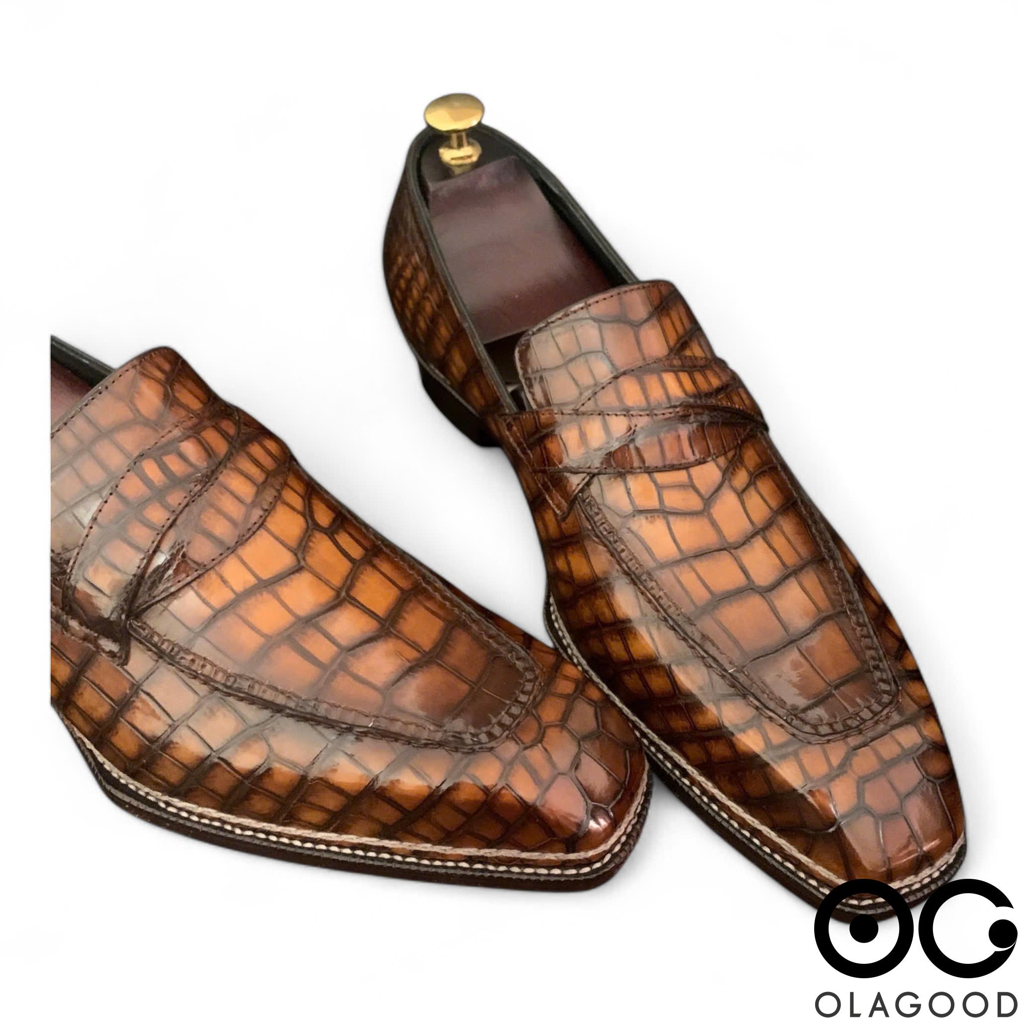 Giày nam da cá sấu Nile - Cấu trúc norwegian handmade - GNG0121S - Hình ảnh 6