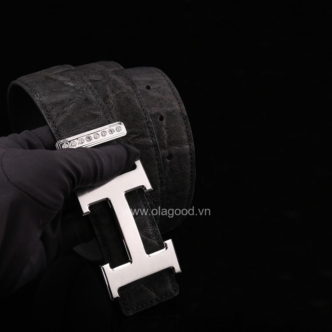 Thắt lưng da voi - Khóa bạc Ý 925 - TL011V - Hình ảnh 4