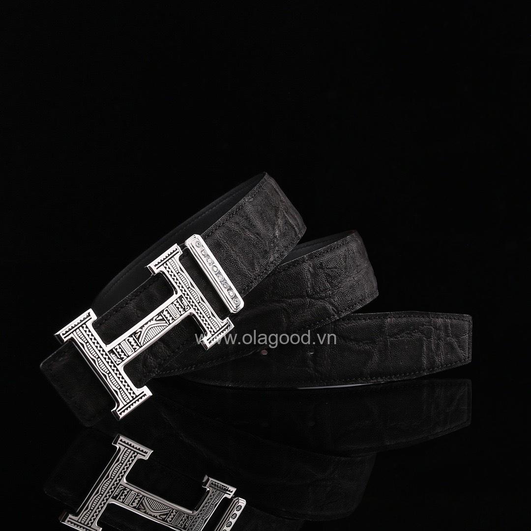 Thắt lưng nam da voi - Khóa bạc Ý 925 - TL012V