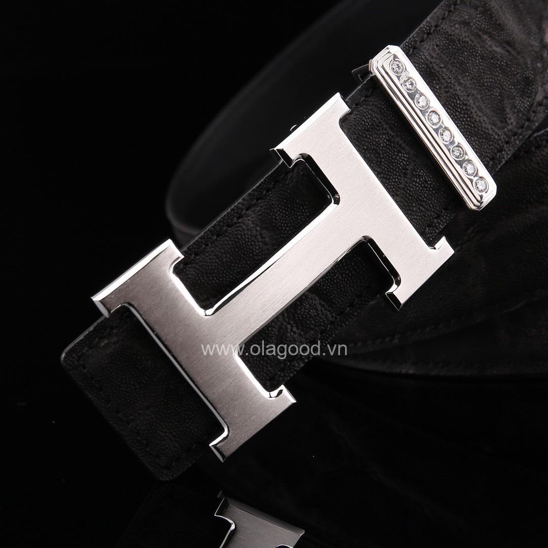 Thắt lưng nam da voi cao cấp - Khóa bạc Ý 925 - TL018V - Hình ảnh 7