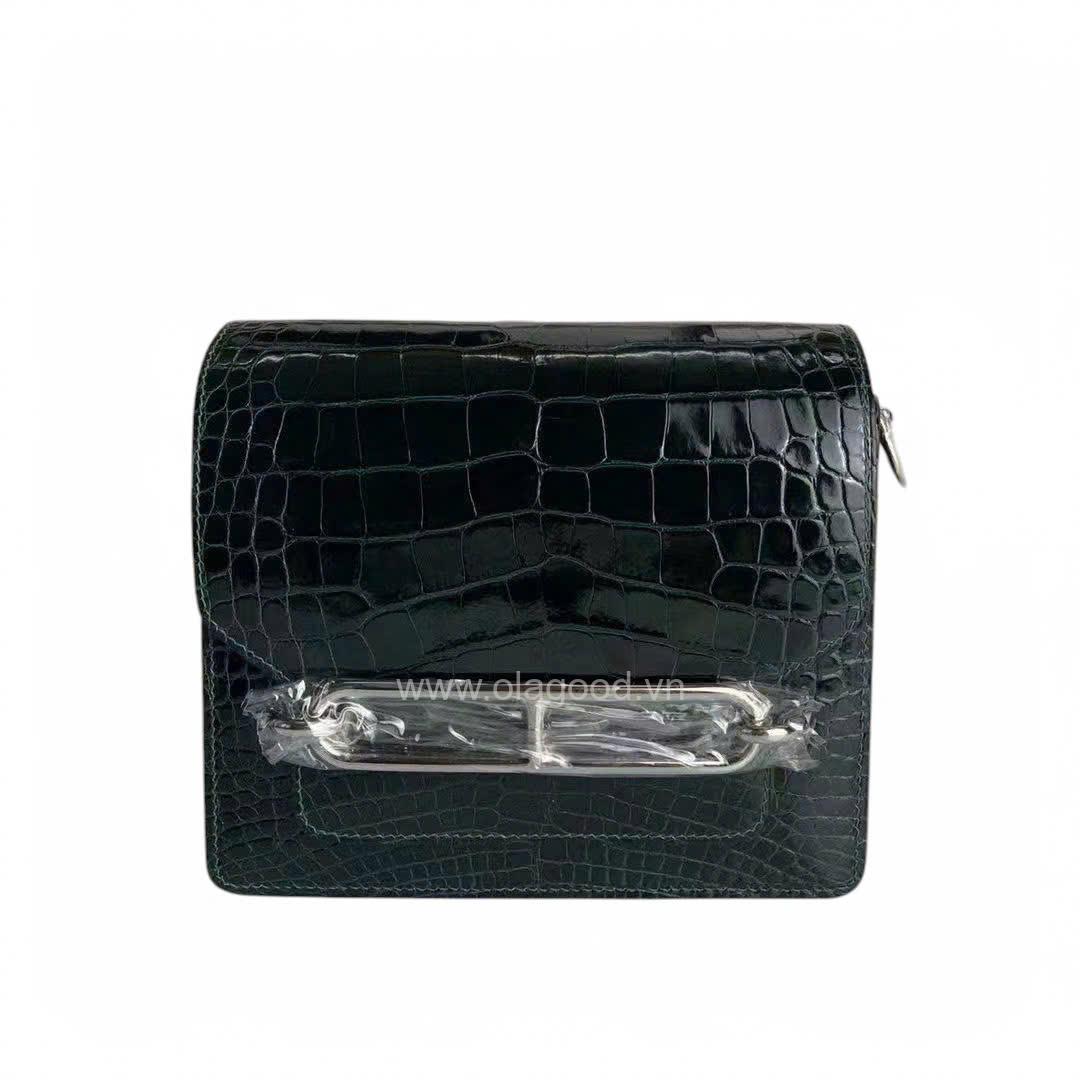 Túi Hermes Roulis 19 Da Cá Sấu - HMR021S