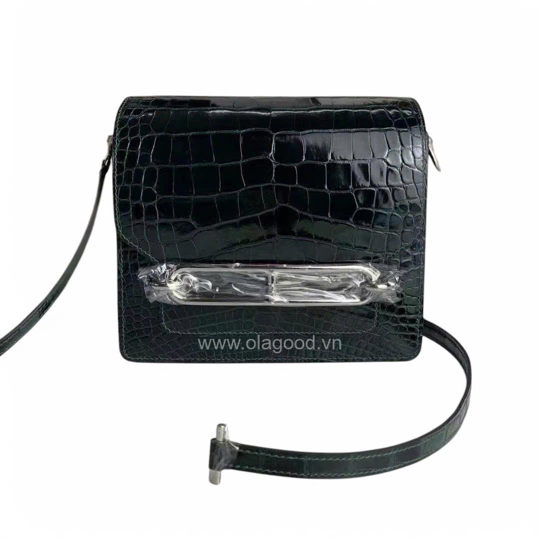 Túi Hermes Roulis 19 Da Cá Sấu - HMR021S - Hình ảnh 4