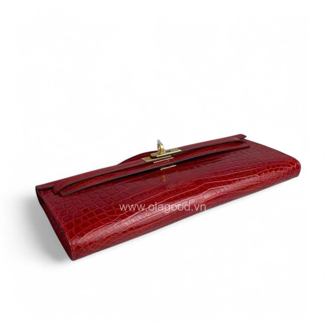 Túi xách Hermes Kelly Cut Da Cá Sấu - HMKC022S - Hình ảnh 6