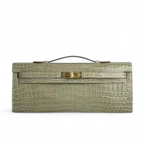 Túi xách Hermes Kelly Cut Da Cá Sấu - HMKC021S