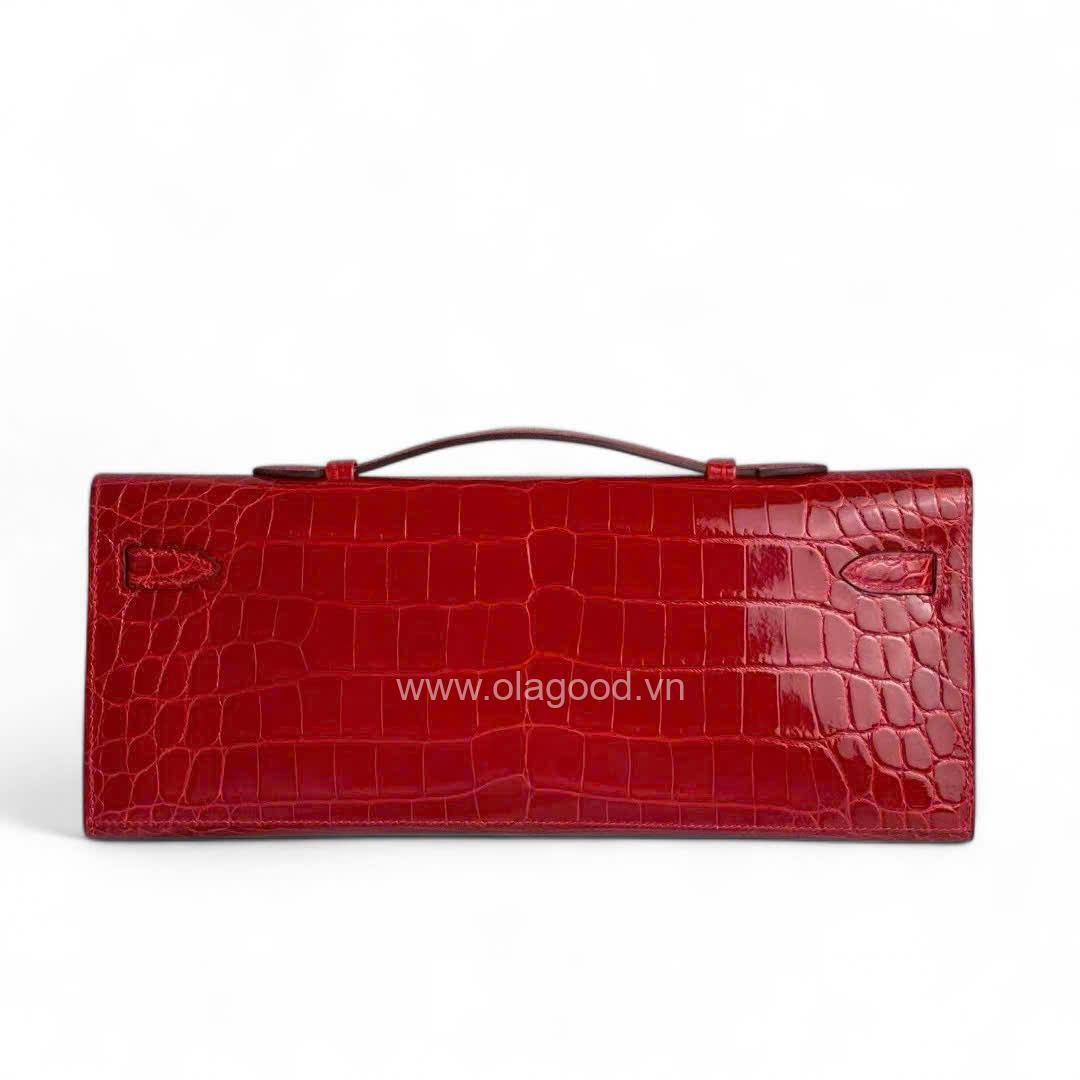 Túi xách Hermes Kelly Cut Da Cá Sấu - HMKC022S - Hình ảnh 3