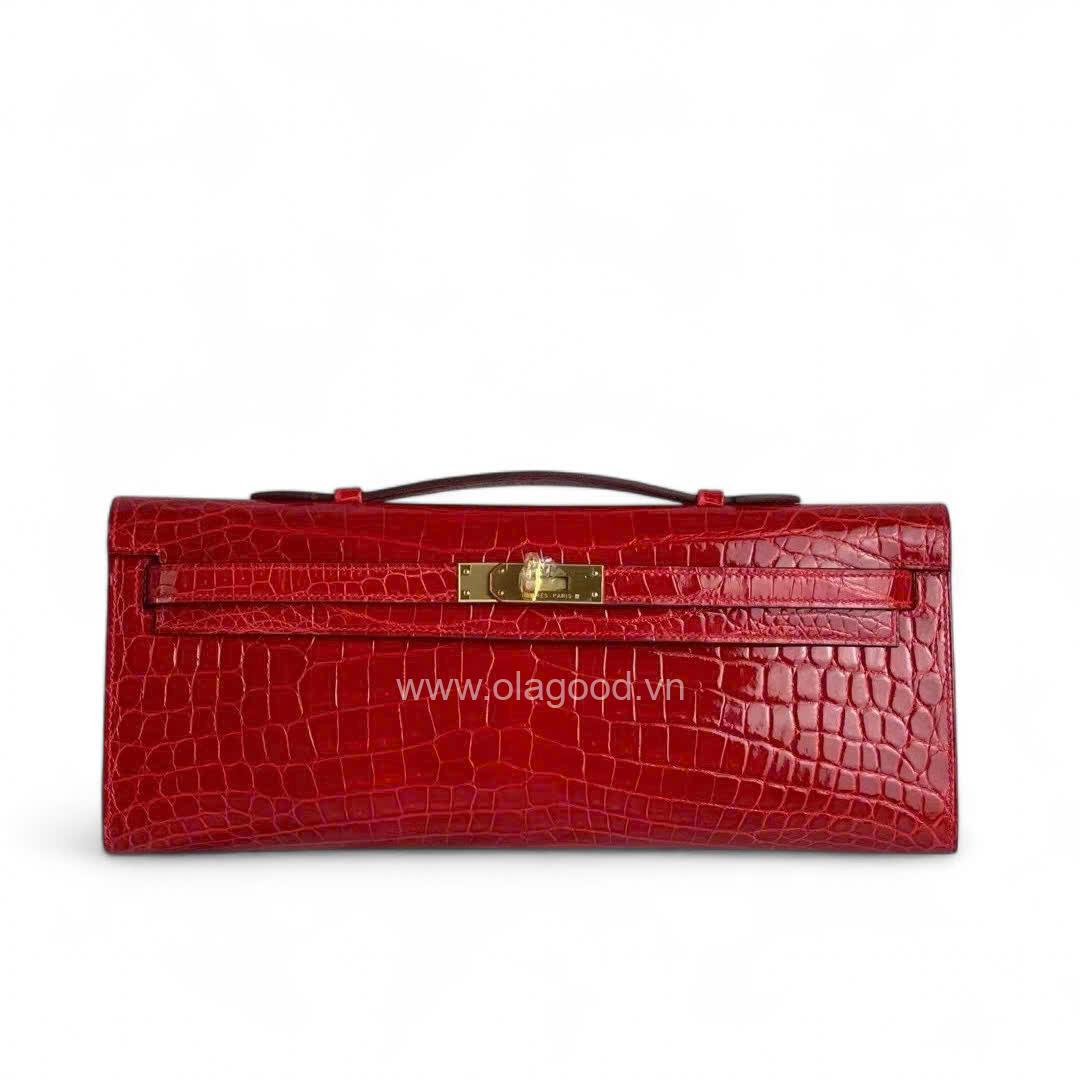 Túi xách Hermes Kelly Cut Da Cá Sấu - HMKC022S