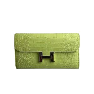 Ví dài Hermès Constance da cá sấu mờ alligator - VHC022