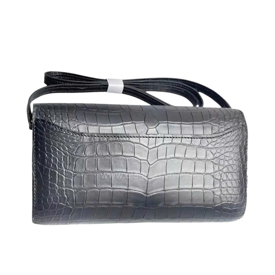 Ví dài Hermès Constance da cá sấu mờ alligator - VHC021 - Hình ảnh 3