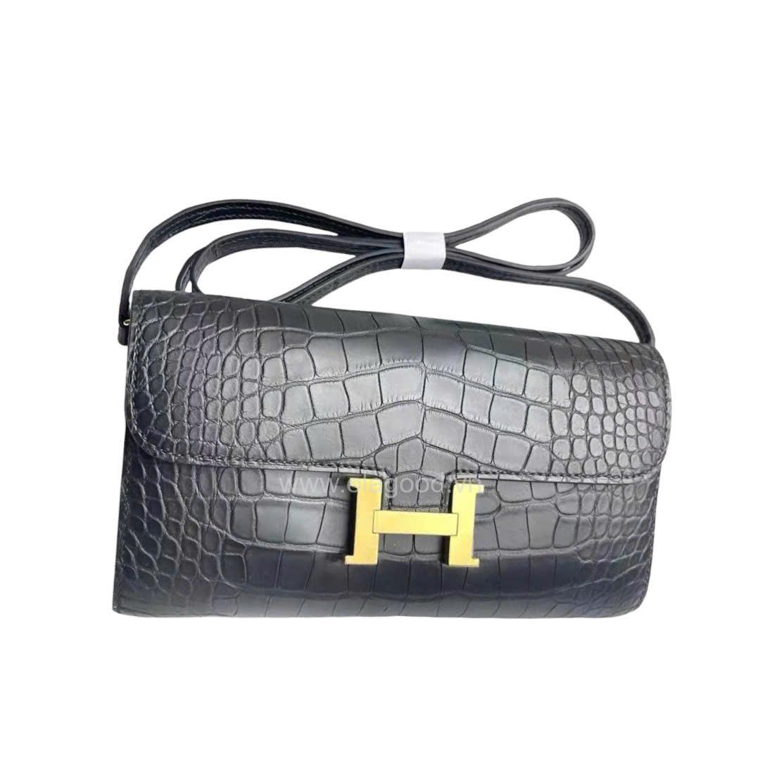 Ví dài Hermès Constance da cá sấu mờ alligator - VHC021 - Hình ảnh 5