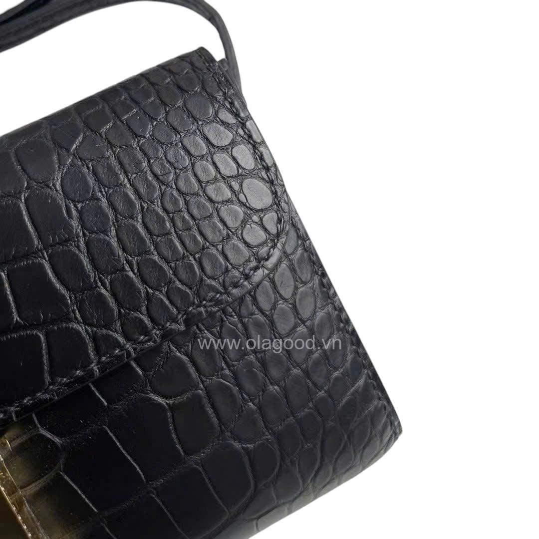 Ví dài Hermès Constance da cá sấu mờ alligator - VHC021 - Hình ảnh 6