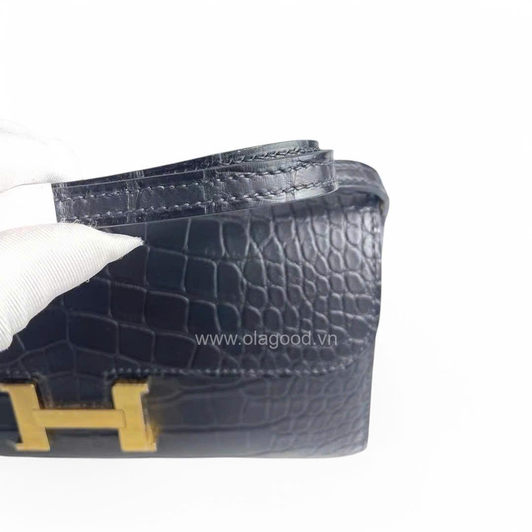 Ví dài Hermès Constance da cá sấu mờ alligator - VHC021 - Hình ảnh 7