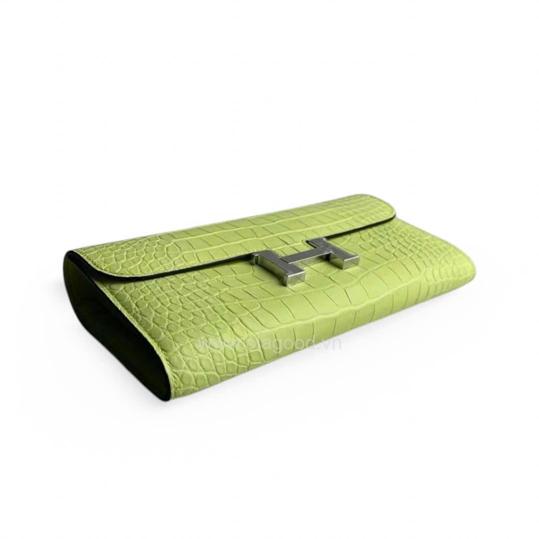 Ví dài Hermès Constance da cá sấu mờ alligator - VHC022 - Hình ảnh 6