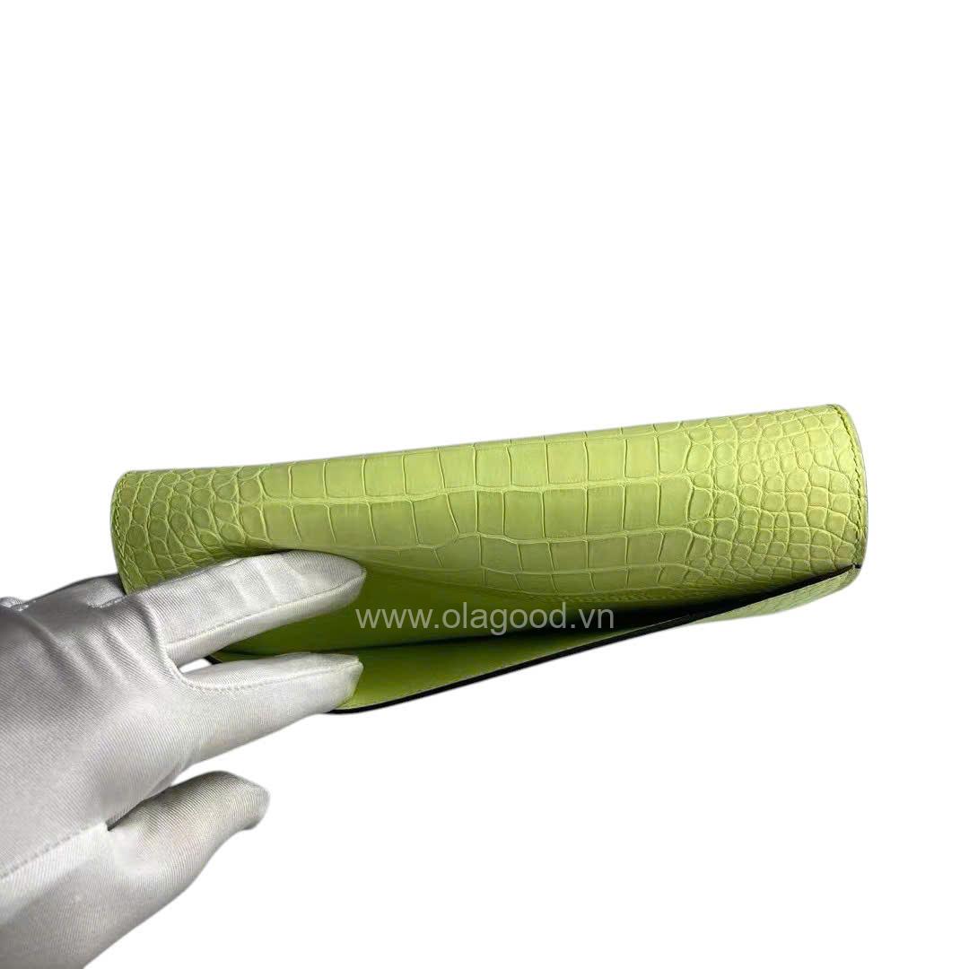 Ví dài Hermès Constance da cá sấu mờ alligator - VHC022 - Hình ảnh 9
