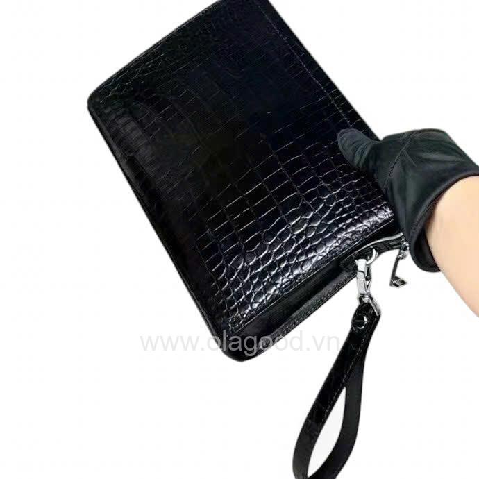 Clutch cầm tay nam da cá sấu - CL0110S - Hình ảnh 9